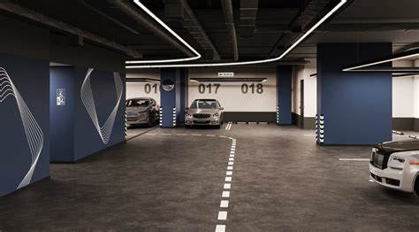 В наземном паркинге бизнес-центра