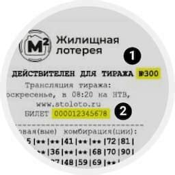 Идентификация тиража электронного билета в жилищной лотерее