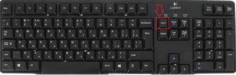 Необычное расположение кнопки Insert на некоторых моделях ноутбуков