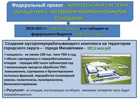 Область применения федеральных проектов