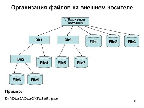 Организация структуры файлов на переносном носителе