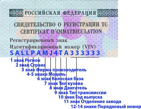  Пошаговая схема для определения идентификационного номера автомобиля 